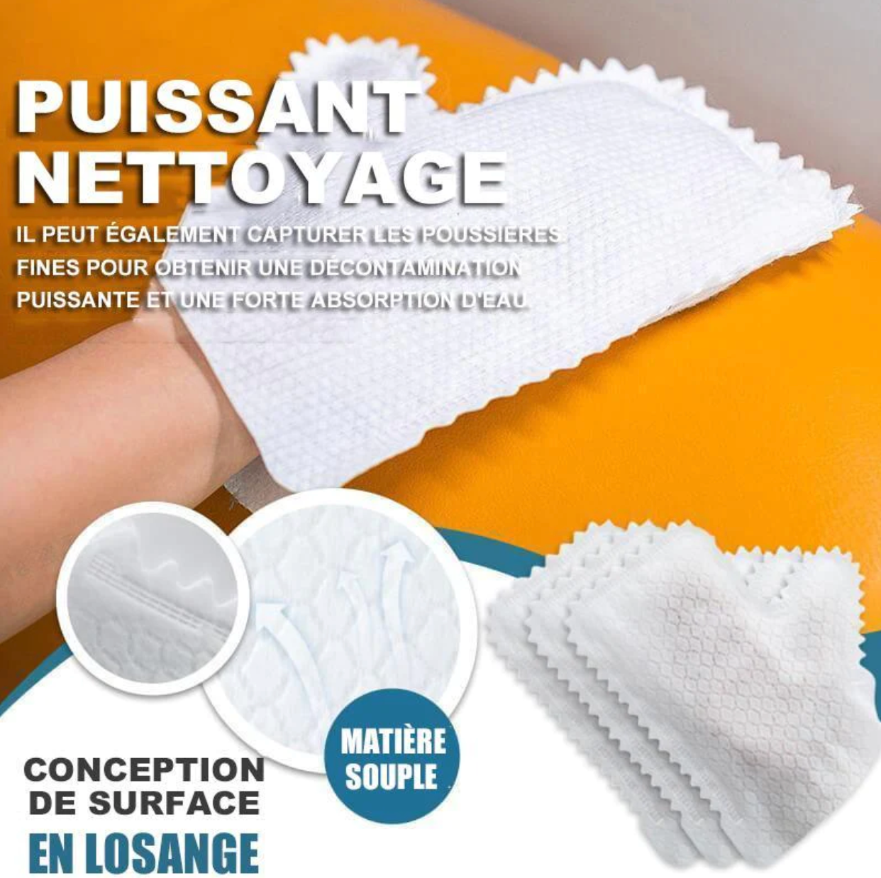 Lot De 50 Gants De Dépoussiérage Efficaces, Gants De