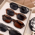 Lunettes de Soleil Pliantes Ovales UV400 – Style Vintage pour Femme + Chiffon OFFERT