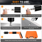 Pistolet à clous PUISSANT béton 5 vitesses en acier - kit complet + 220 clous