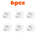 6X Support de tringle ajustable sans clous - Auto-adhésif