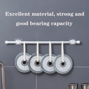 6X Support de tringle ajustable sans clous - Auto-adhésif