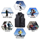 Gilet Chauffant Electrique - 8 Zones chauffantes