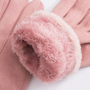 Gants d'hiver en daim avec fourrure - Femme