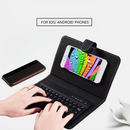 Mini clavier sans fil Bluetooth pour Smartphone - Avec étui en cuir PU