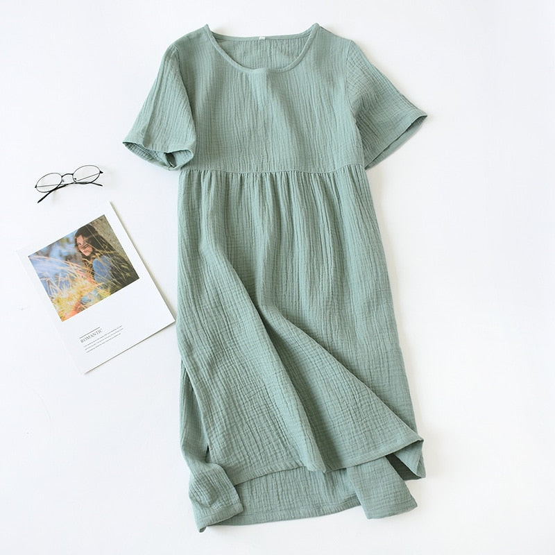 Camisón de Gasa de Algodón