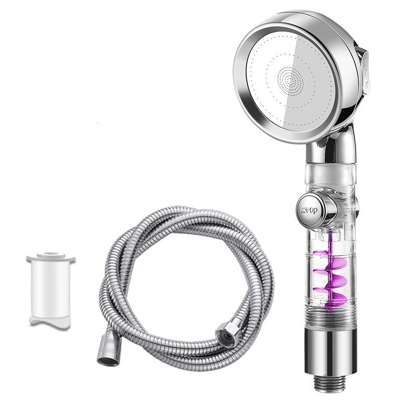 Cabezal de Ducha Filtrante Turbocompresor de 3 Modos
