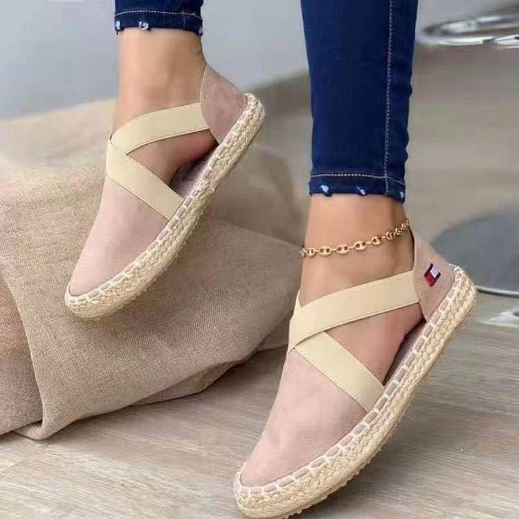 Espadrille en toile et à élastique