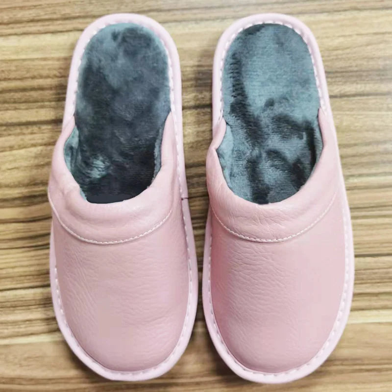 Pantuflas unisex y suaves de piel sintética - Interior de pelo suave