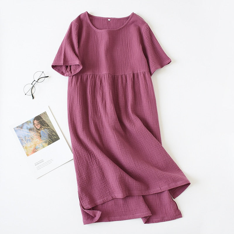 Camisón de Gasa de Algodón