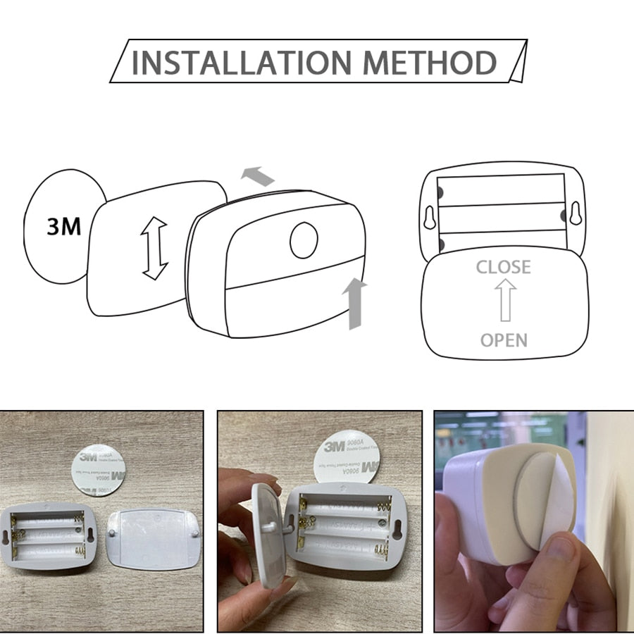 4 x SPOTS LED sans-fil - detecteur de mouvement