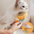 Brosse auto-nettoyante et massante pour poils d'animaux