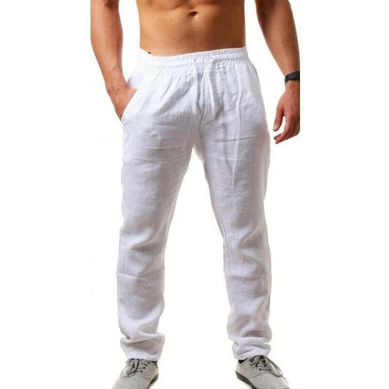 SEB - Pantalón de lino transpirable para hombre