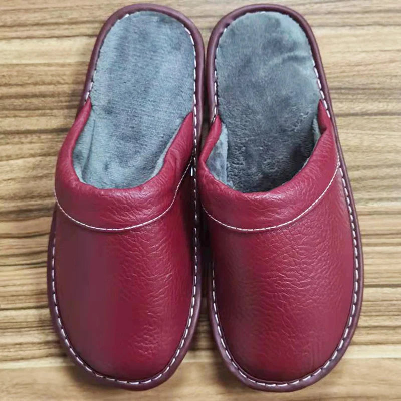 Pantuflas unisex y suaves de piel sintética - Interior de pelo suave