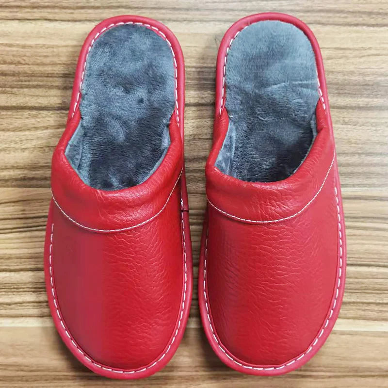 Pantuflas unisex y suaves de piel sintética - Interior de pelo suave