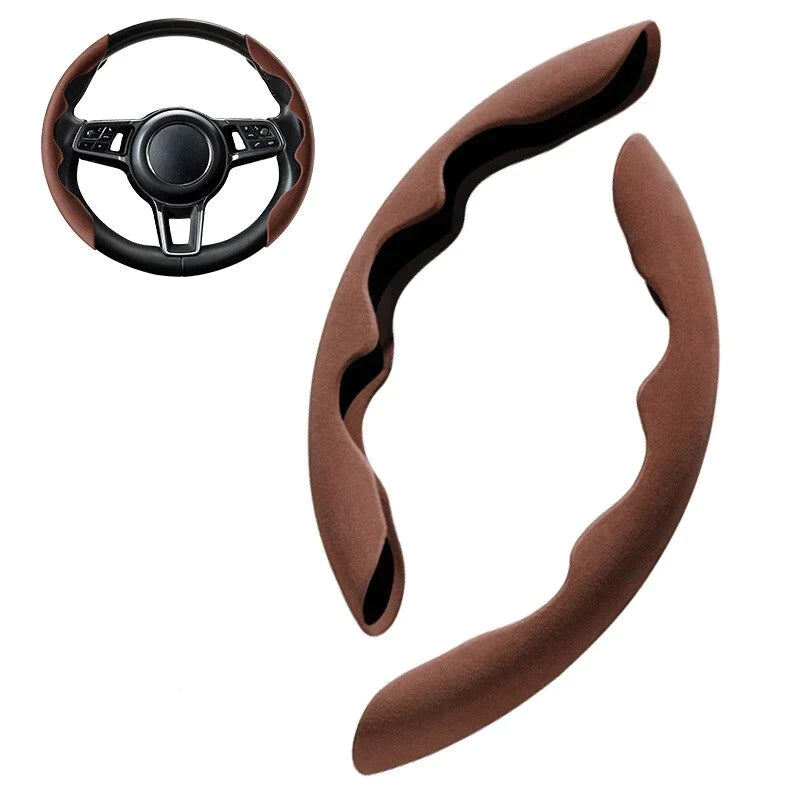 Non-slip car steering wheel cover