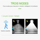 Lampe LED solaire rotative avec système PIR