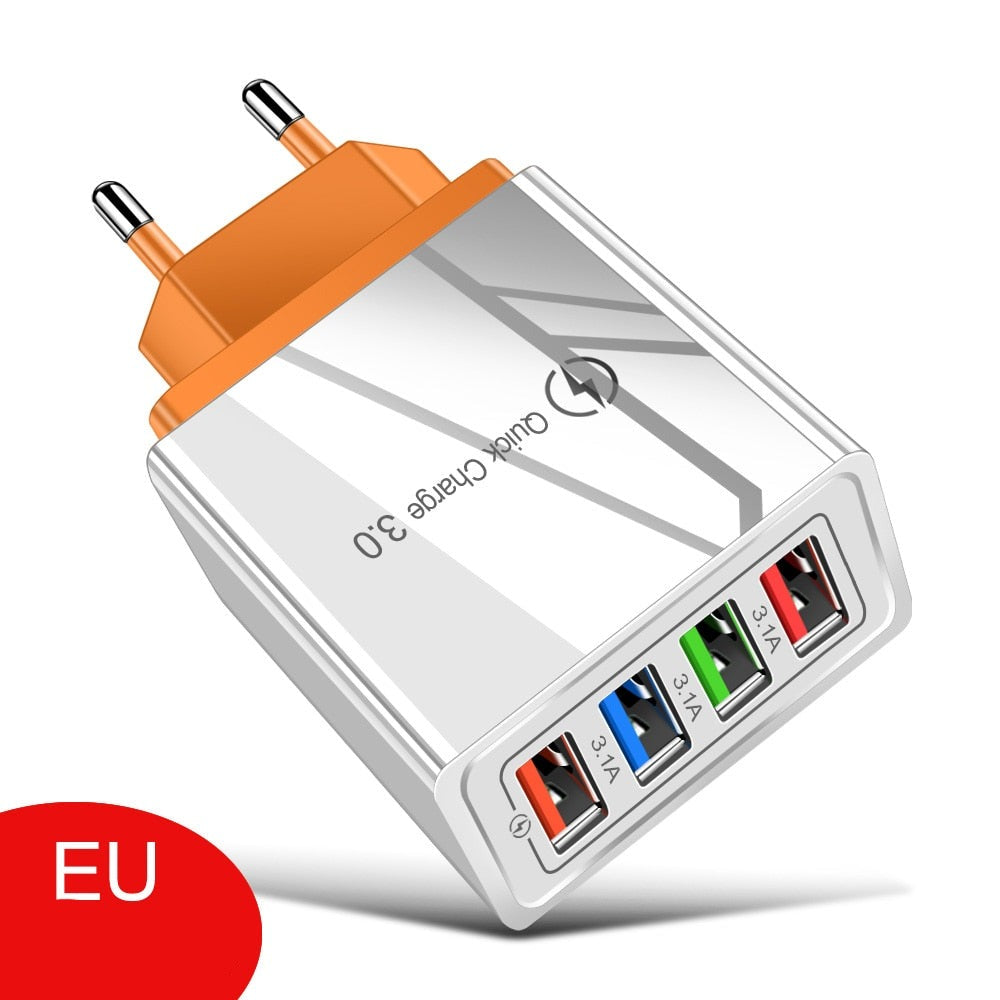 Cargador USB de 4 puertos - Velocidad +