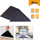 Lot de 8 triangles antidérapants réutilisables pour tapis