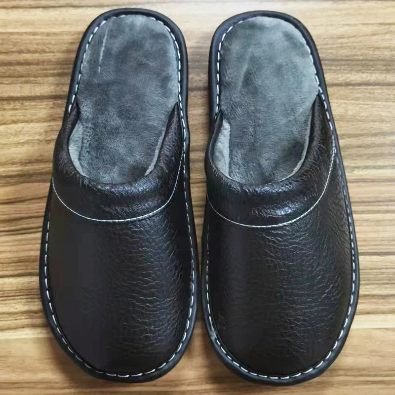 Pantuflas unisex y suaves de piel sintética - Interior de pelo suave