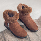 Bottines effet daim - fourrées - Femme
