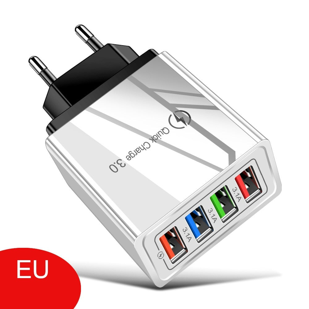 Cargador USB de 4 puertos - Velocidad +