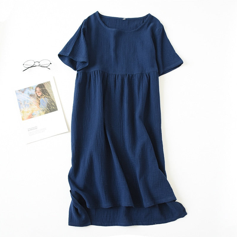 Camisón de Gasa de Algodón