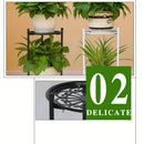 Étagère Métal 2 Niveaux pour Plantes Intérieur/Extérieur