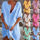 Robe chemise ample et longue - Lin et coton