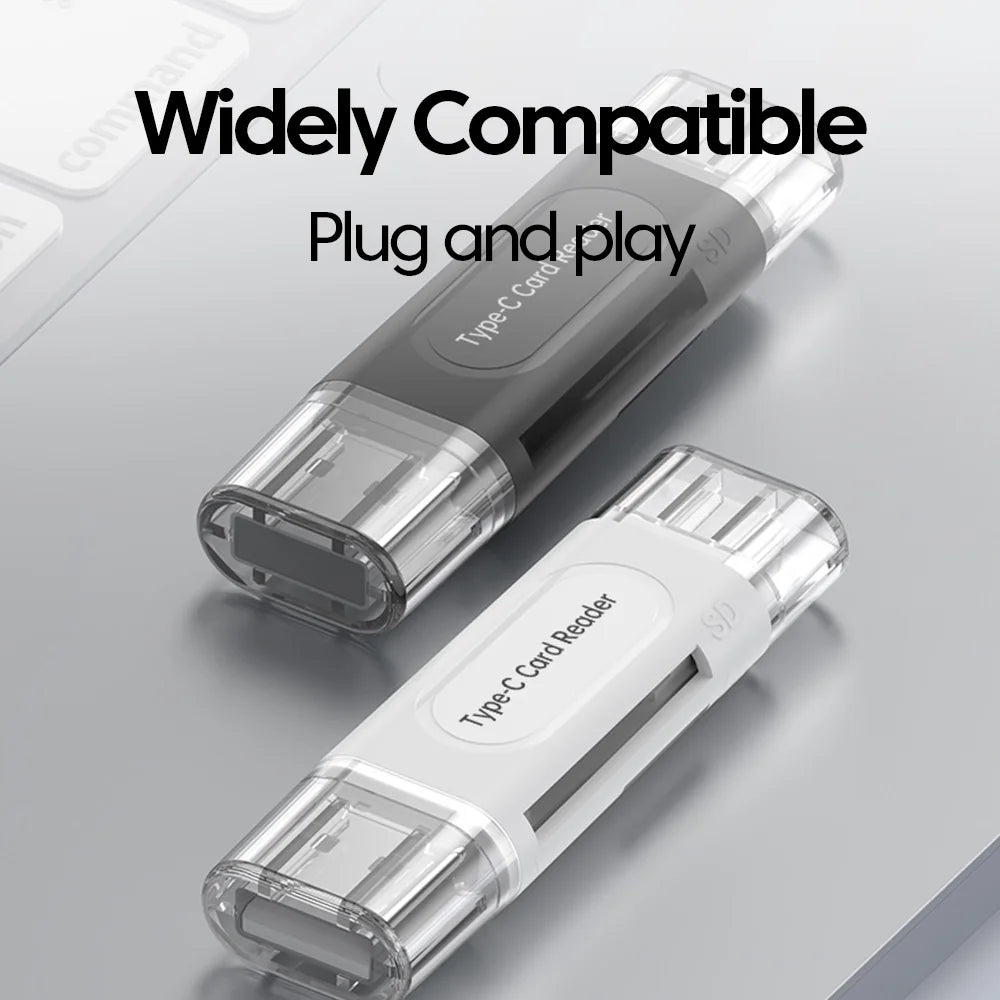Lecteur de Carte 4 en 1 – USB & Type-C + 1 OFFERT