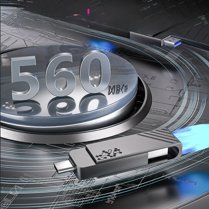 Clé USB 2 en 1 MAXSPEED 560Mb/s - Transférez vos données en 1 seconde !