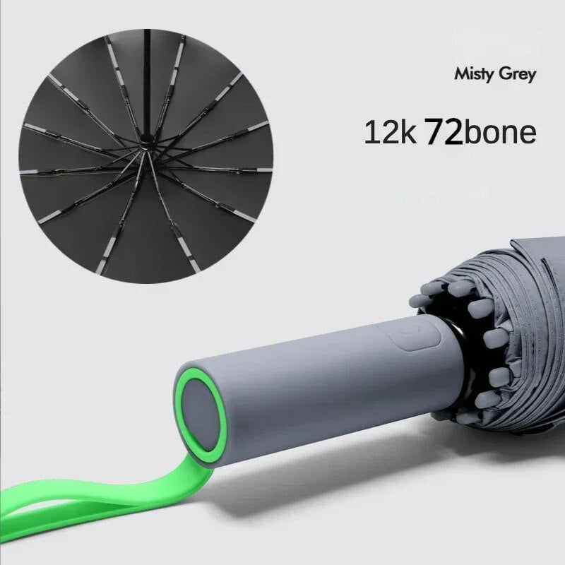 Paraguas Grande ULTRA flexible y resistente - 72 varillas de fibra de vidrio