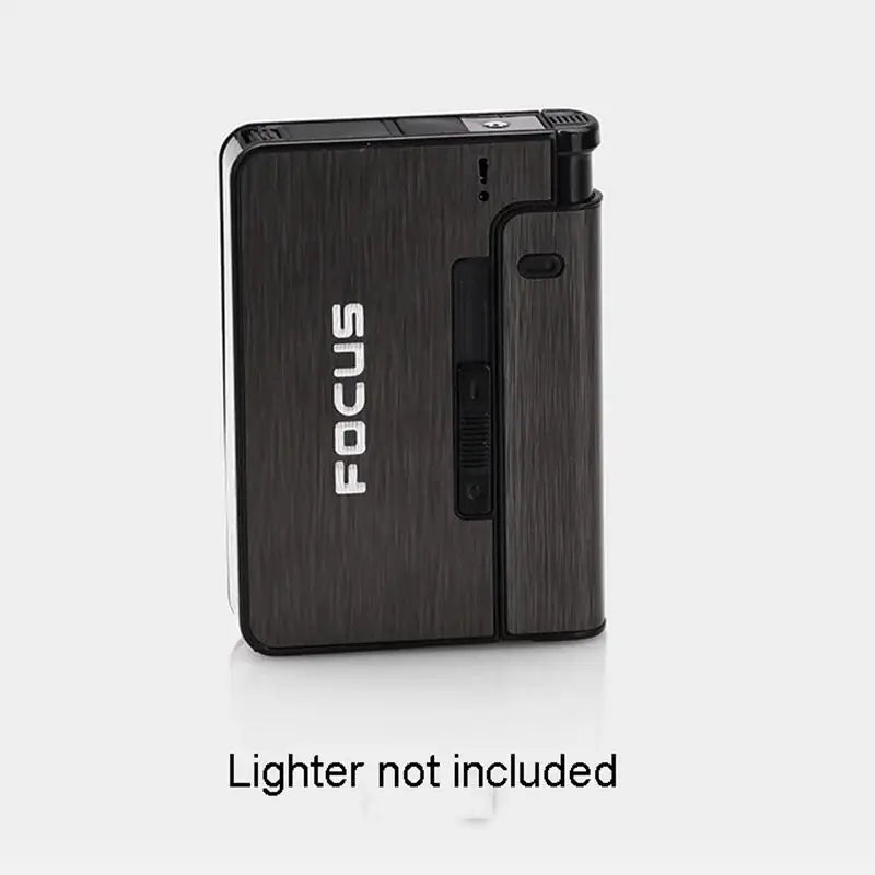 Étui Métallique 2 en 1 Cigarettes & Briquet - Idée Cadeau