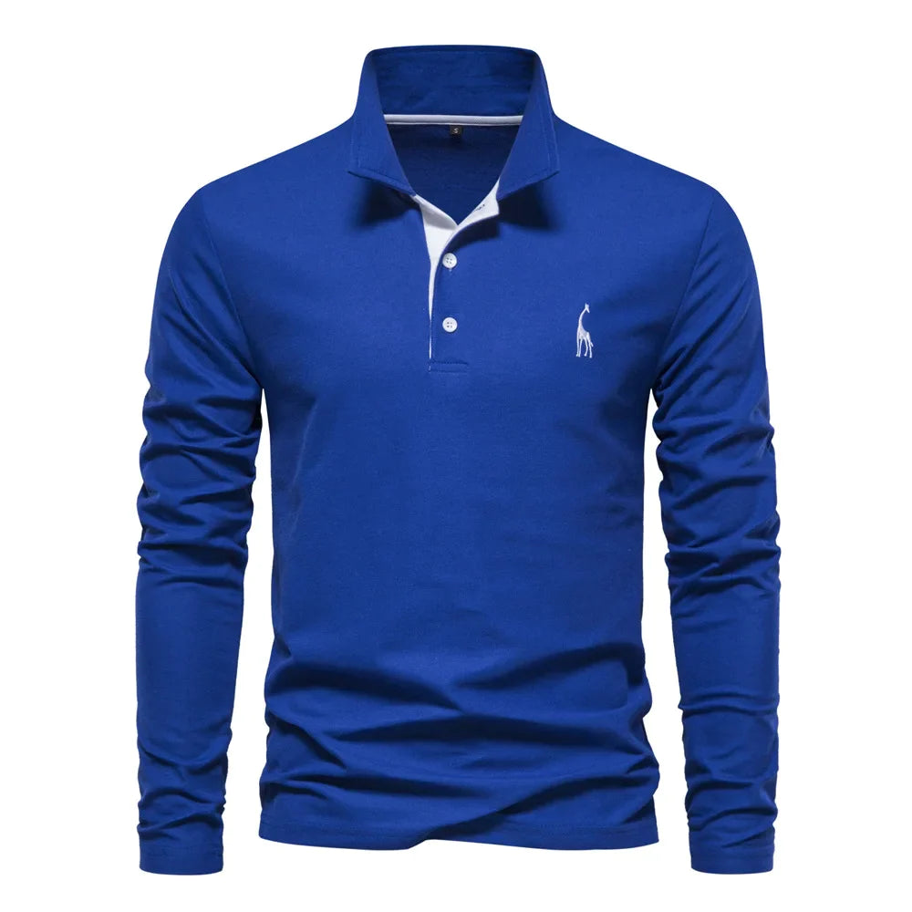 Long-Sleeved Golf Polo Shirt