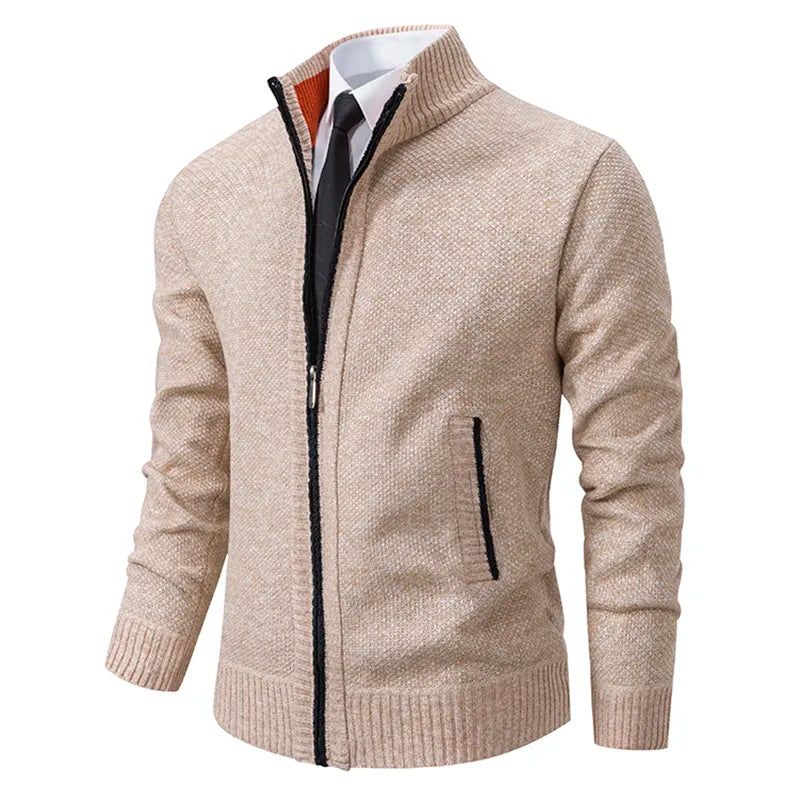 Chaleco elegante con cierre de cremallera y doble bolsillo para hombre