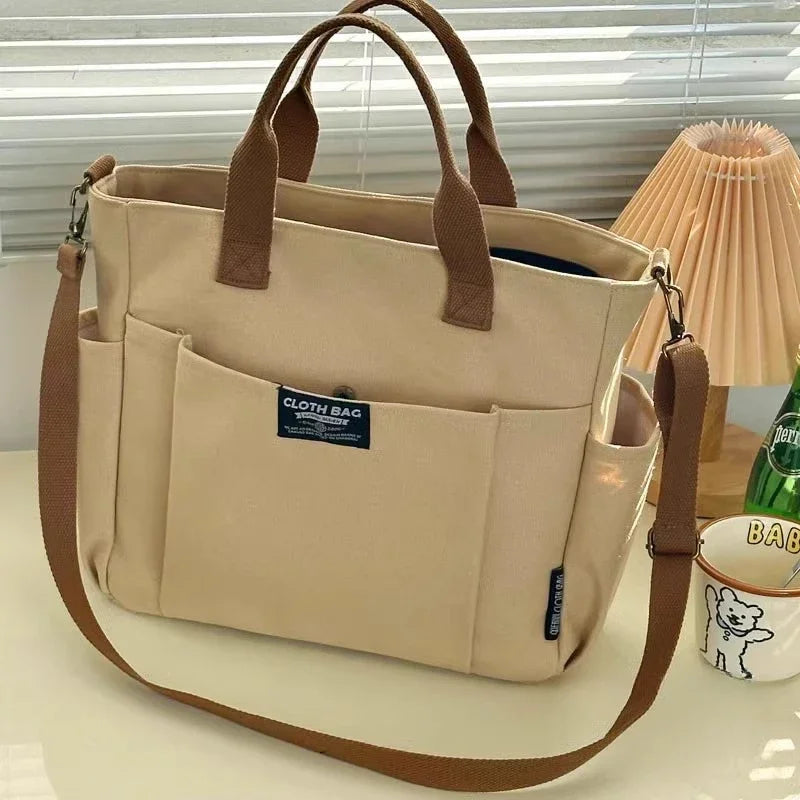 Sac Cabas en Toile Grande Capacité – Multi-Poches Pratiques