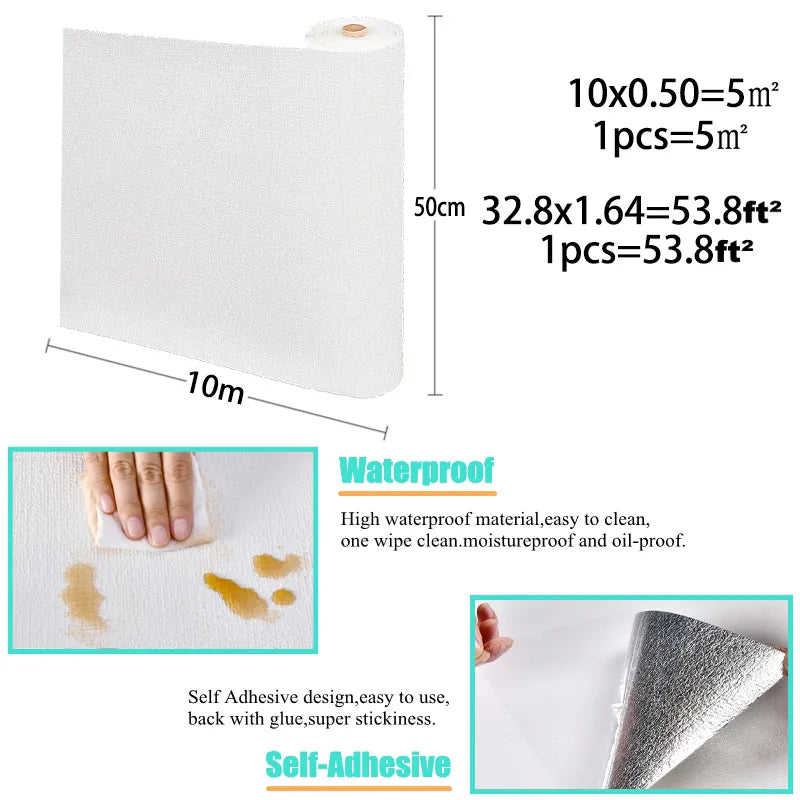 Papier Peint Auto-Adhésif Imperméable - Résistant à l'Humidité et au Moisissure