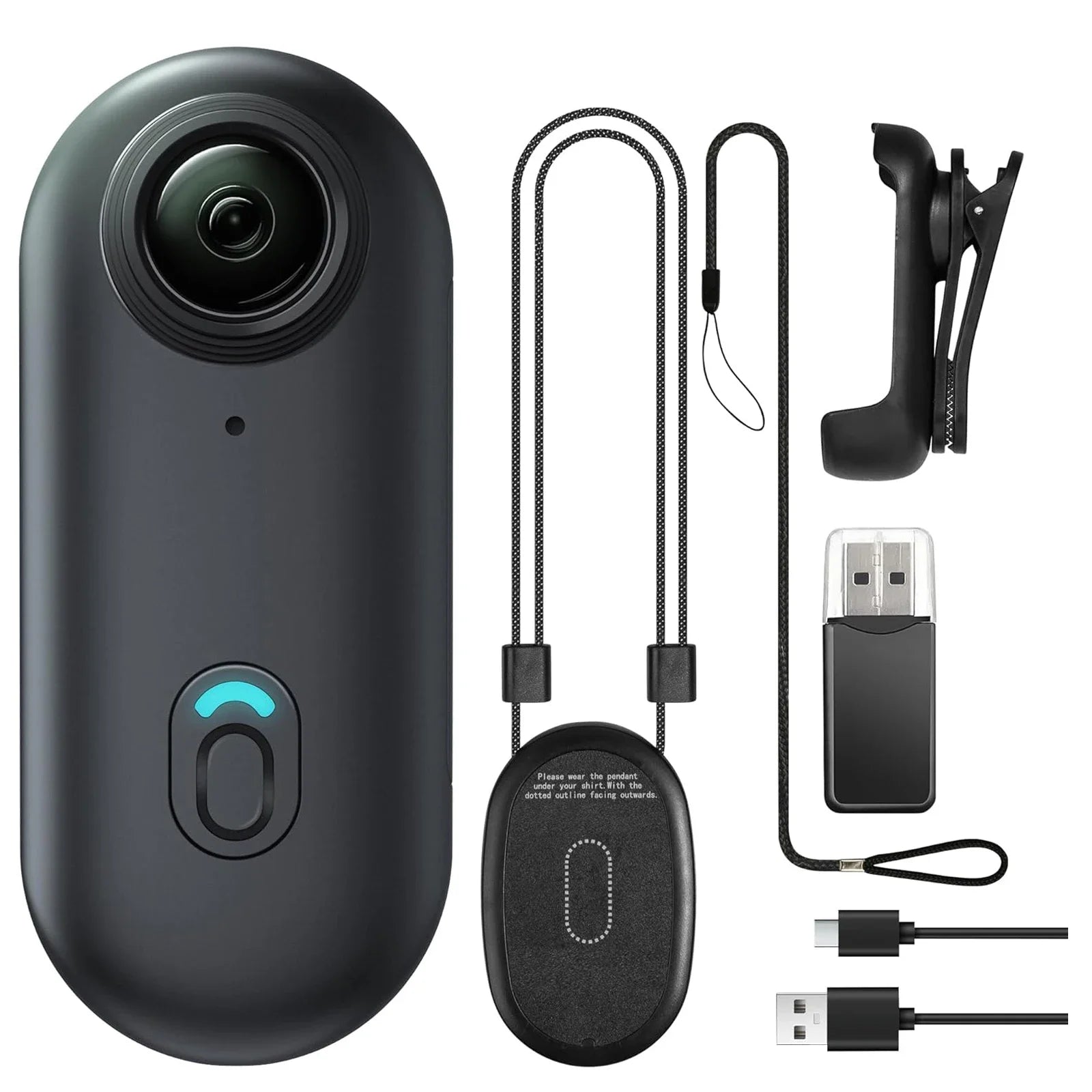 Mini Caméra Sport Full HD WiFi – Caméra d’Action pour Casque, Moto et Guidon avec Batterie Intégrée
