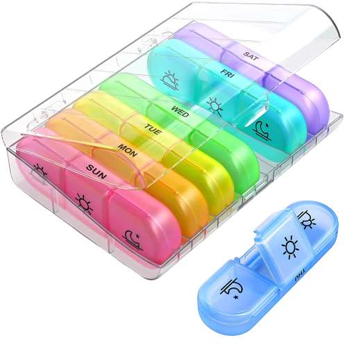 Pastillero organizador semanal - 21 compartimentos