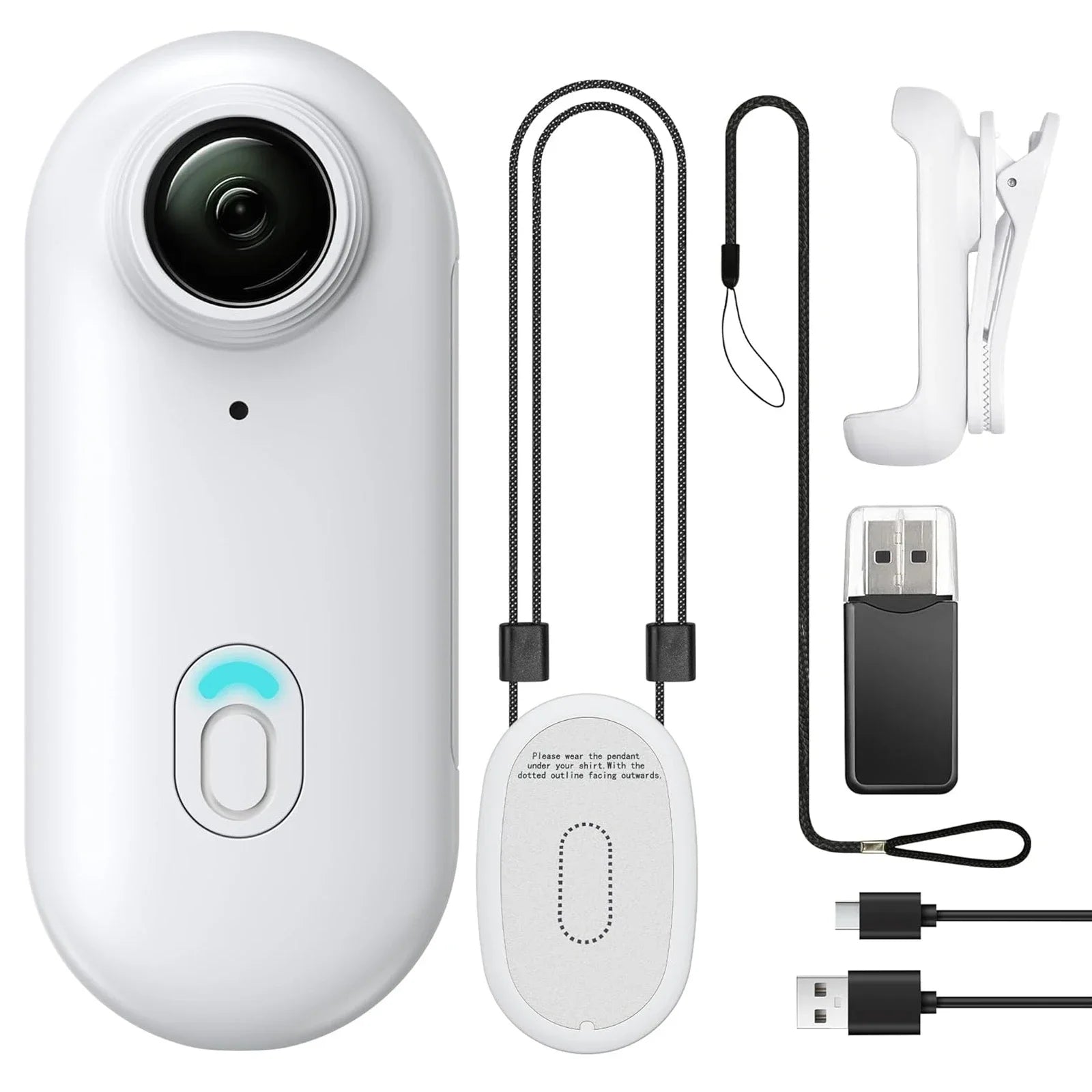 Mini Caméra Sport Full HD WiFi – Caméra d’Action pour Casque, Moto et Guidon avec Batterie Intégrée