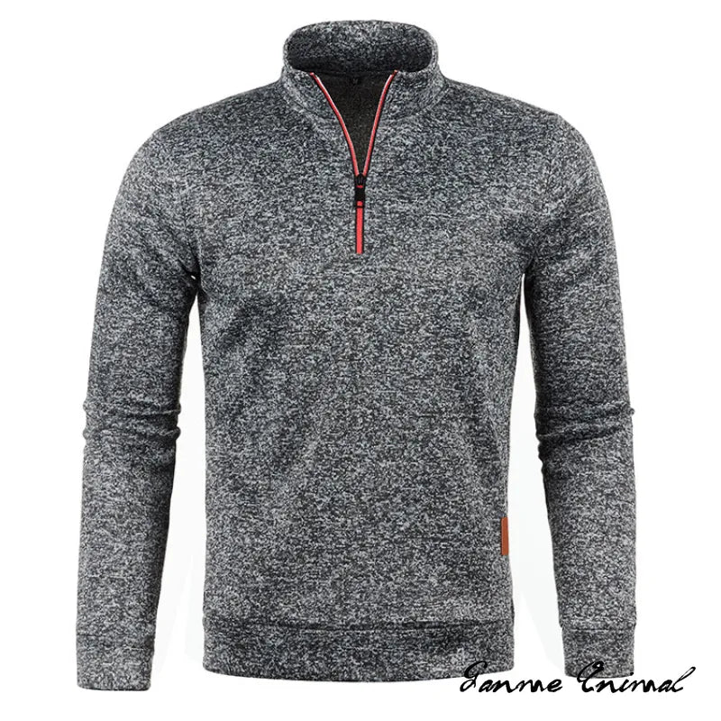 Suéter de cuello alto con cremallera para hombre