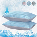 Taie d’Oreiller Rafraîchissante 48 × 74 cm – Housse Effet Soie Glacée Lavable pour l’Été (Sans Oreiller)