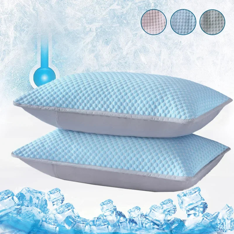 Taie d’Oreiller Rafraîchissante 48 × 74 cm – Housse Effet Soie Glacée Lavable pour l’Été (Sans Oreiller)