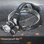 Lampe Frontale Triple Eclairage - Puissance Max