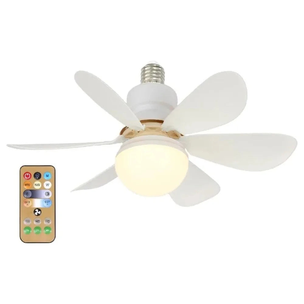 Plafón LED de 40W con ventilador y mando a distancia