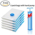 Sacs de Rangement Sous Vide – Lot de 5 + Pompe OFFERTE