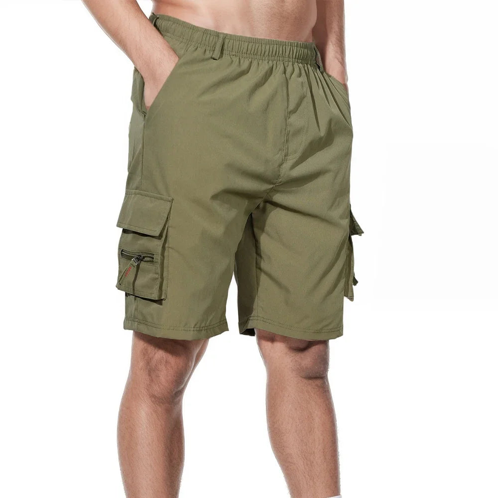 Pantalones Cortos Cargo de Hombre Multi-Bolsillos – Cintura Elástica	ENLACE	ENLACE	9,02 €