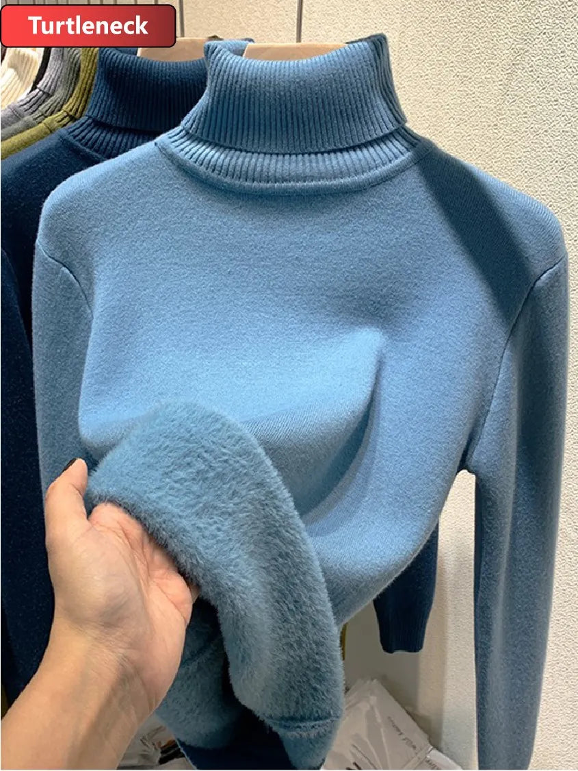 Jersey Slim Cuello Cisne - Interior de Felpa Suave