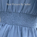 Robe longue Infroissable Col V à Taille Cintrée