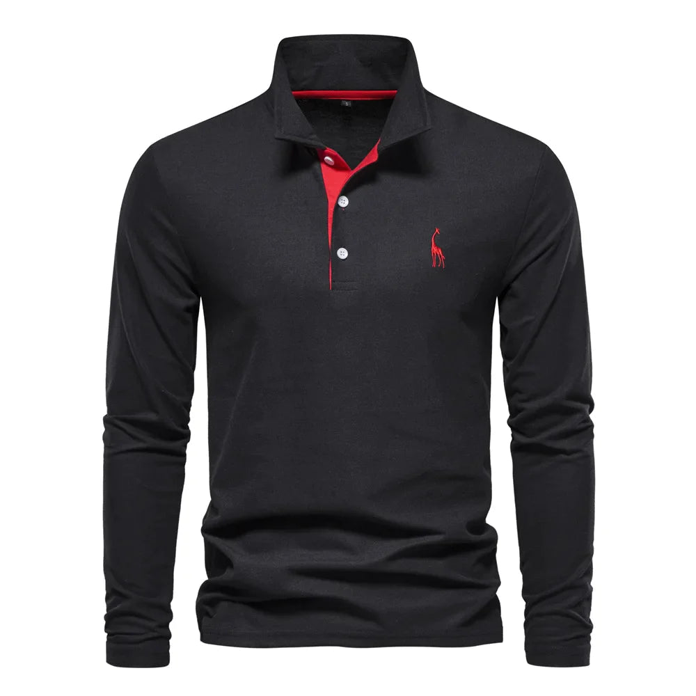 Long-Sleeved Golf Polo Shirt