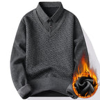Pull Homme Hiver Épais Doublé Polaire